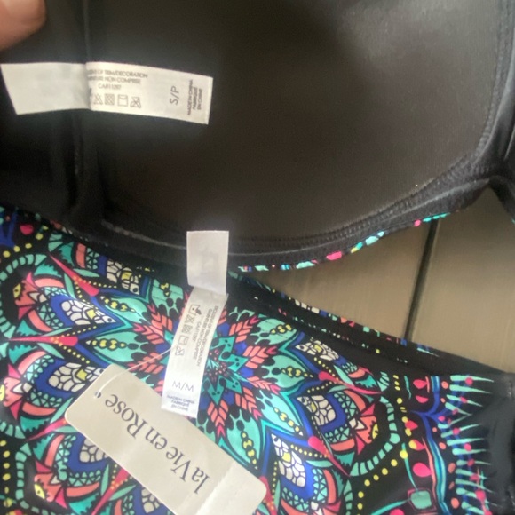 La vie en rose bikini.  Small bandeau top, medium bottoms. Never worn. - Picture 2 of 3